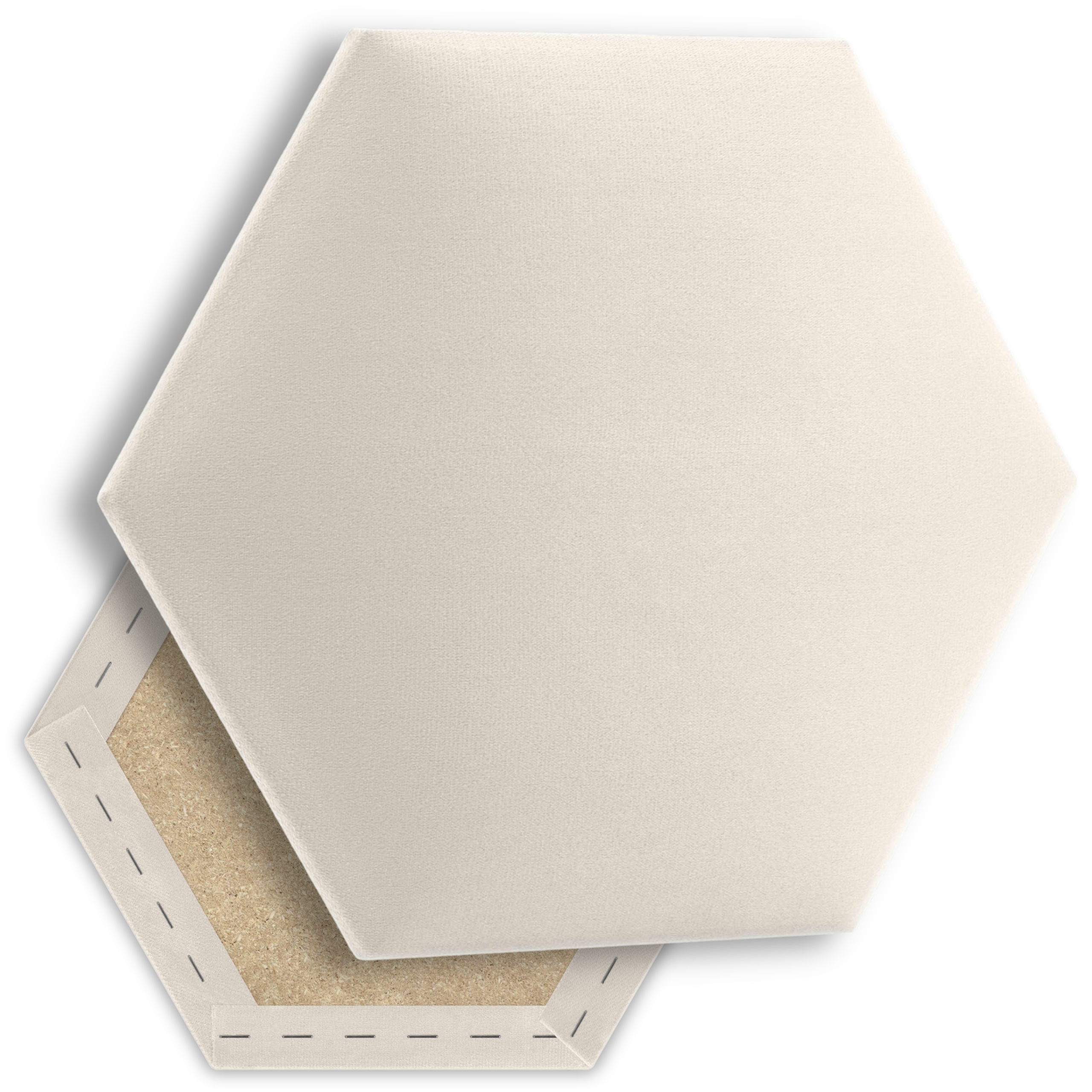 Panele Tapicerowane Plastry Miodu Welur Kremowy